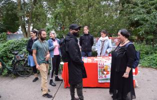Infostand der NaturFreunde im GleisBeet